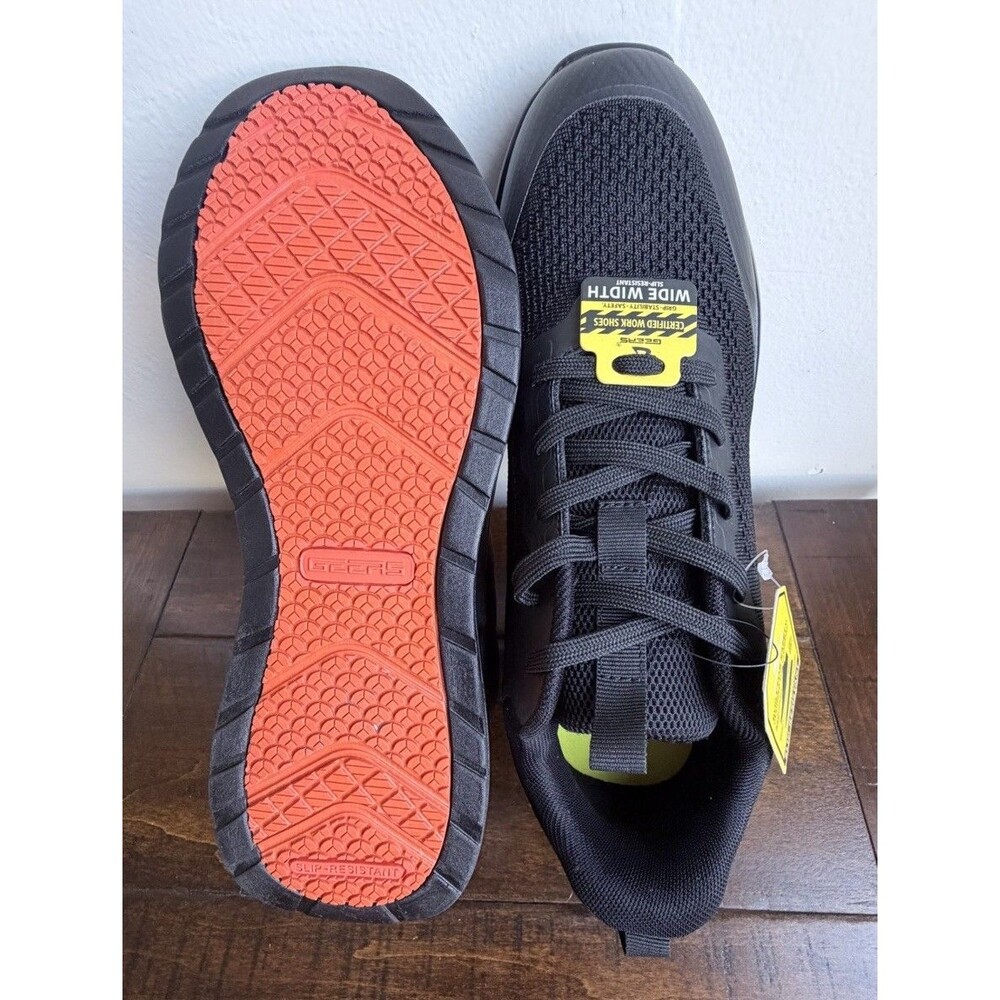 GEERS Mens 9.5 W Work Shoes Black Slip Resistant Air Cushion Sneakers NWOB 5580W - Picture 11 of 11